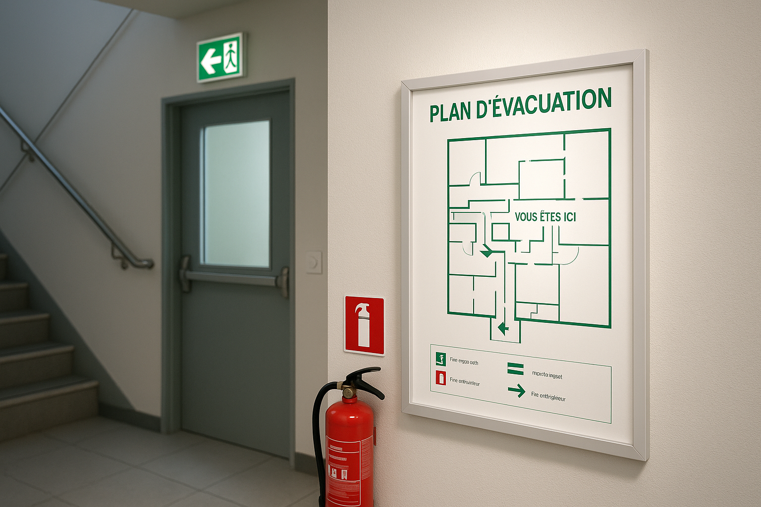 emplacement stratégique plan d'évacuation